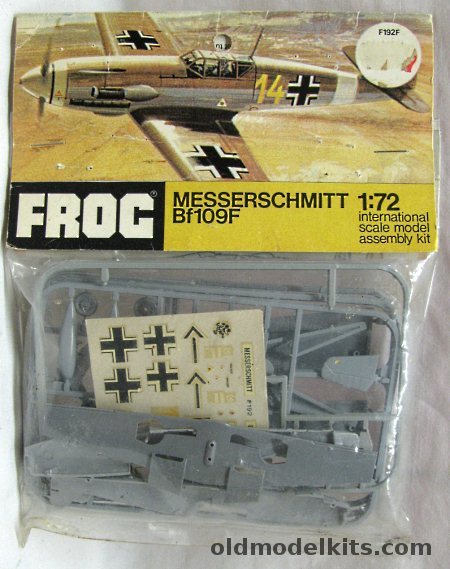 Frog 1/72 Messerschmitt Bf-109F Marseille or Galland Bagged, F192F plastic model kit